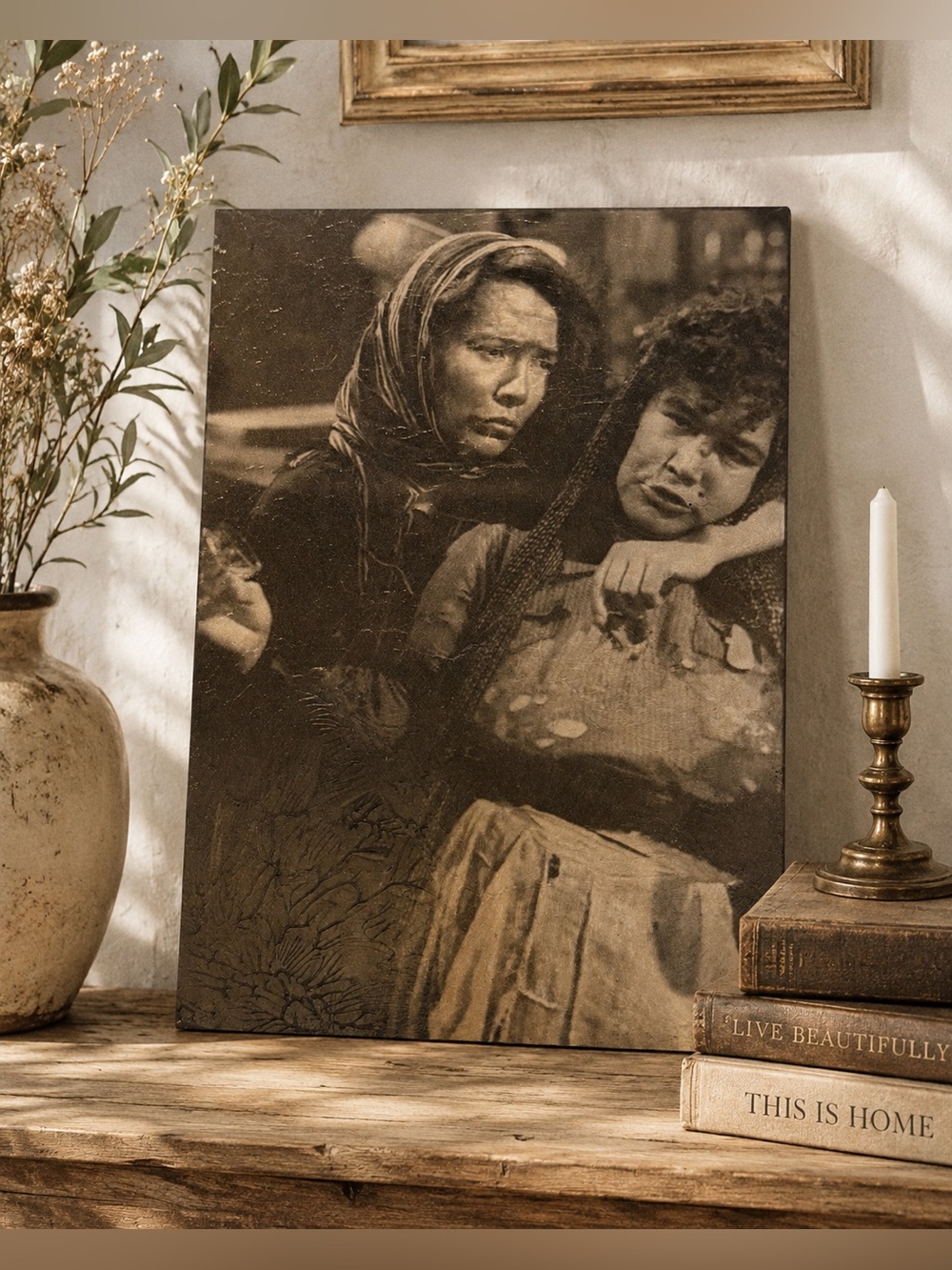 Vintage Mexican Cinema Wall Art La Guayaba & La Tostada Sepia Decor